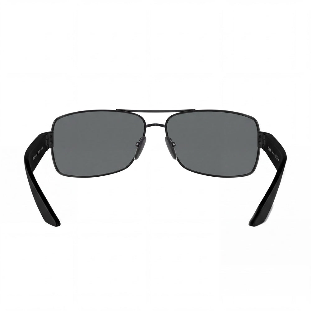 Prada 0PS 50ZS Rectangle Sunglasses Unisex — side view, Non-Polarized Polar Dark Grey lens