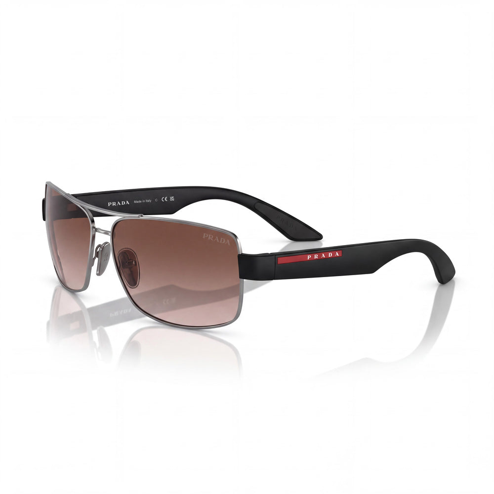Prada 0PS 50ZS Multicoloured Rectangle Sunglasses Unisex, Multi-coloured lens