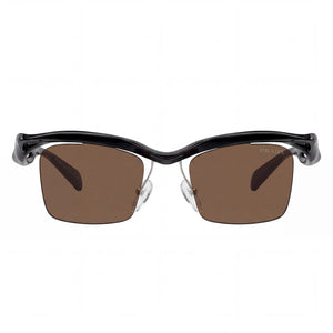 Prada 194681001 Square Sunglasses for Men — front view, Plastic frame