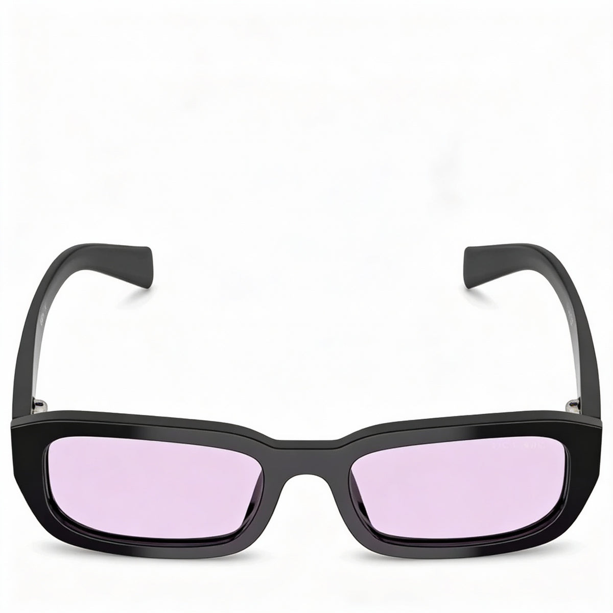 Prada Gafas de sol polarizadas de rectángulo violeta negras para mujer, 54 mm, Photo 2