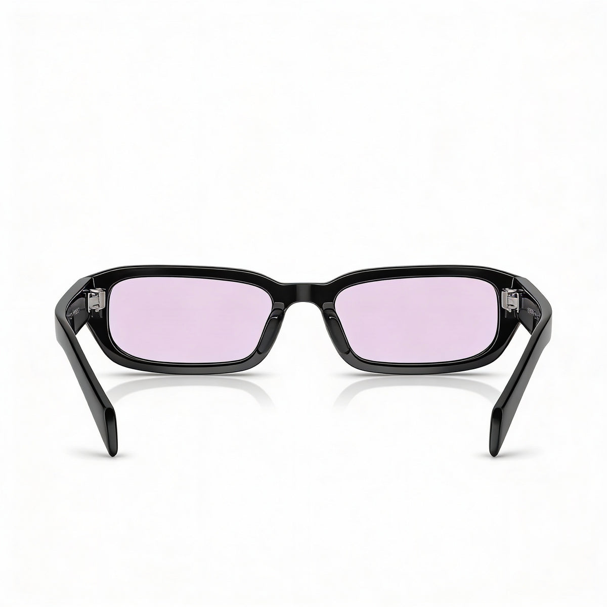 Prada Gafas de sol polarizadas de rectángulo violeta negras para mujer, 54 mm, Photo 4