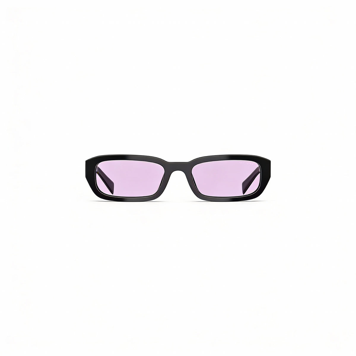 Prada Gafas de sol polarizadas de rectángulo violeta negras para mujer, 54 mm, Photo 3