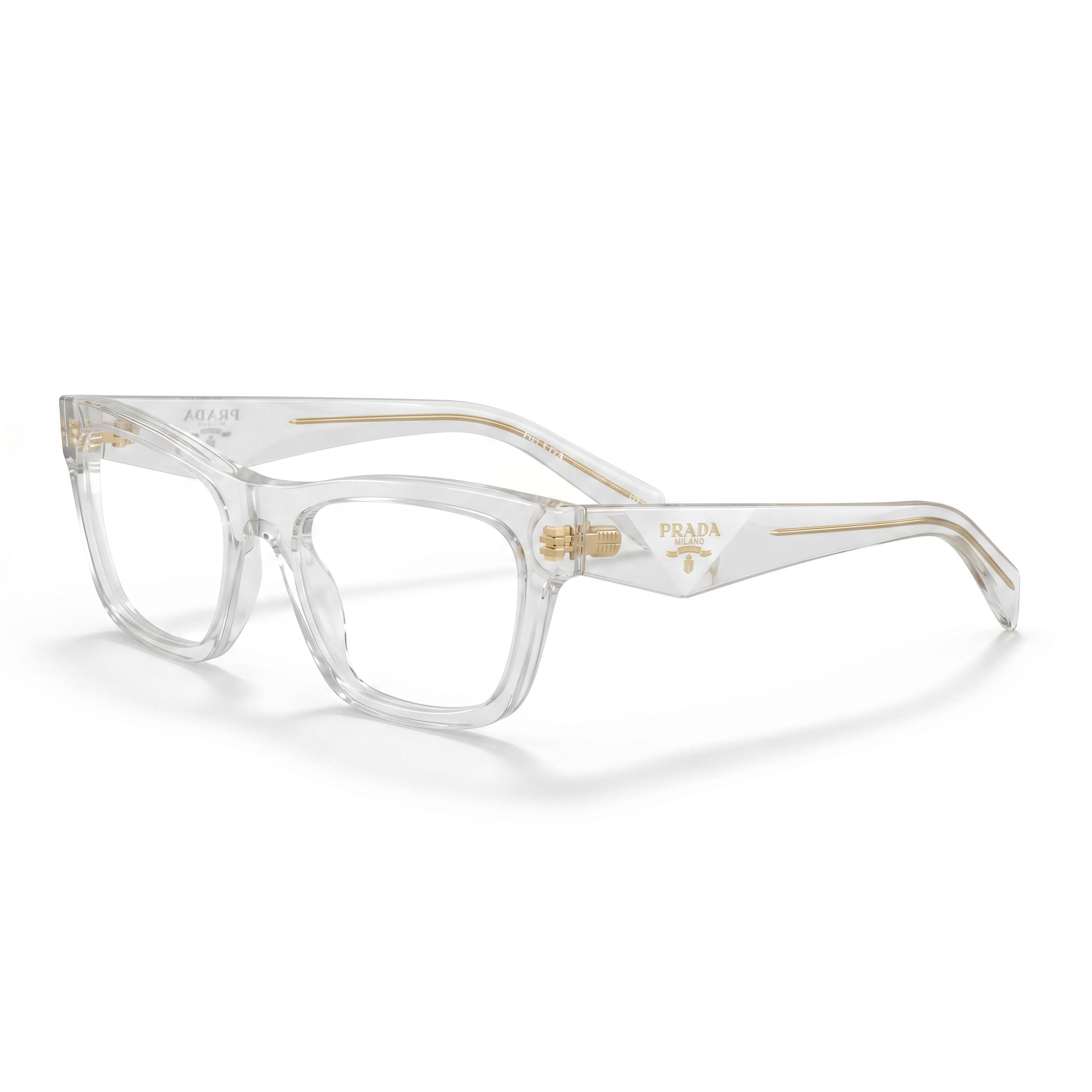 Prada Classic Luxury Tortoise Rectangle Eyeglasses Unisex, Photo 1