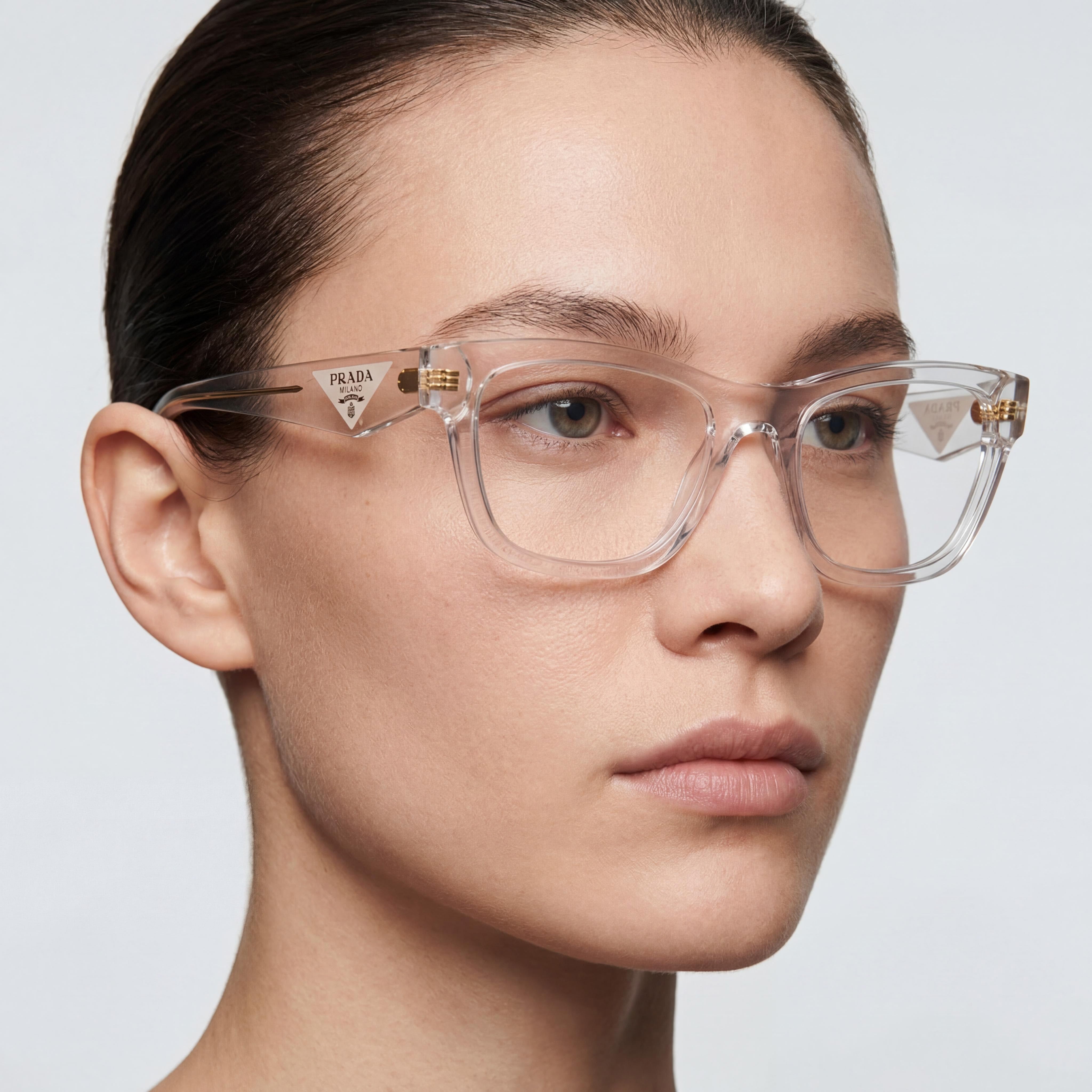 Prada Classic Luxury Tortoise Rectangle Eyeglasses Unisex, Photo 4