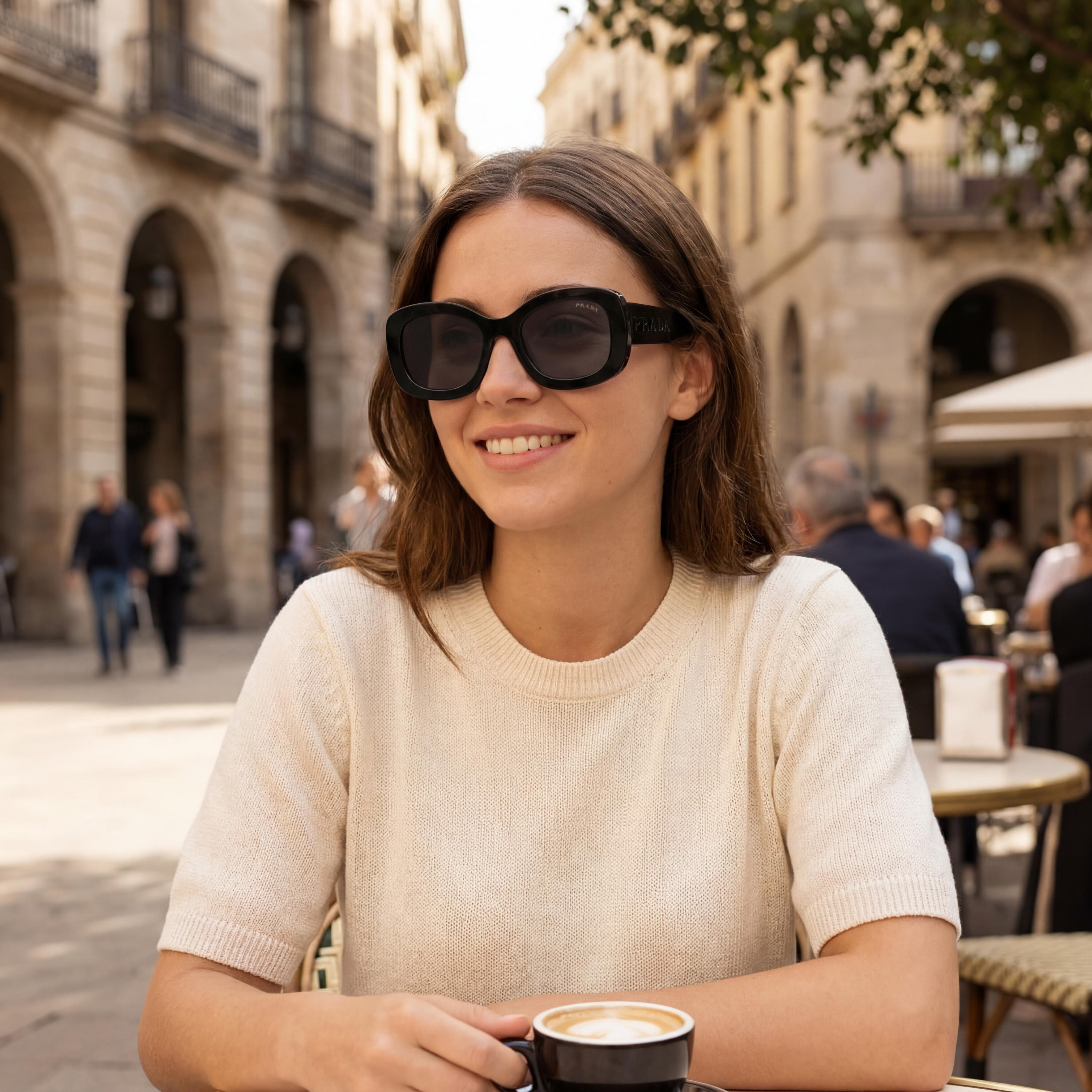 Gafas de sol redondas Prada Modern multicolores para mujer, 54 mm, Photo 5