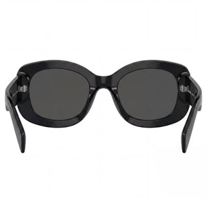 Prada Modern Round Sunglasses Women — side view, Grey lens