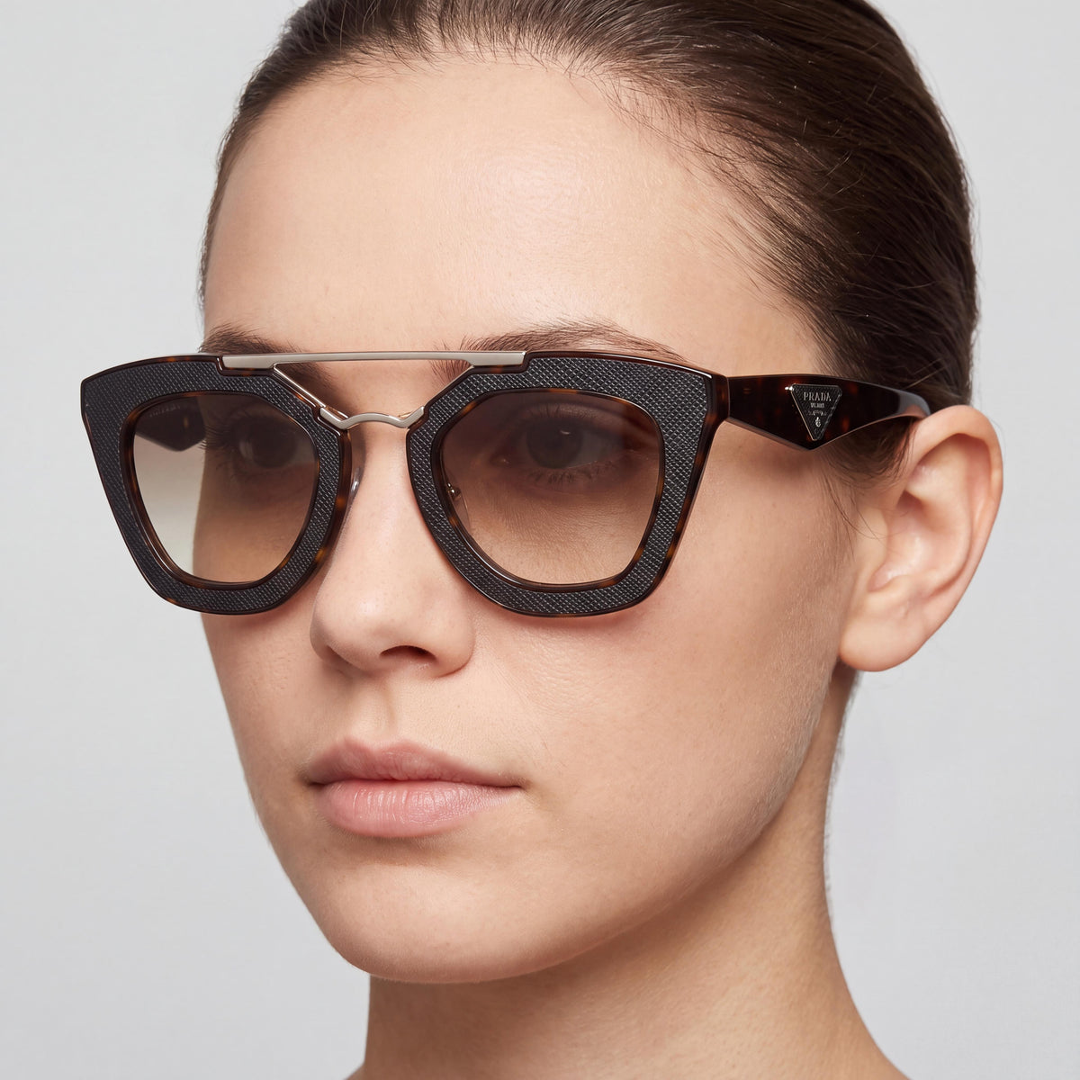 Prada Pr 14ss Ornate Havana Cat Eye Sunglasses Unisex, 49mm, Photo 3