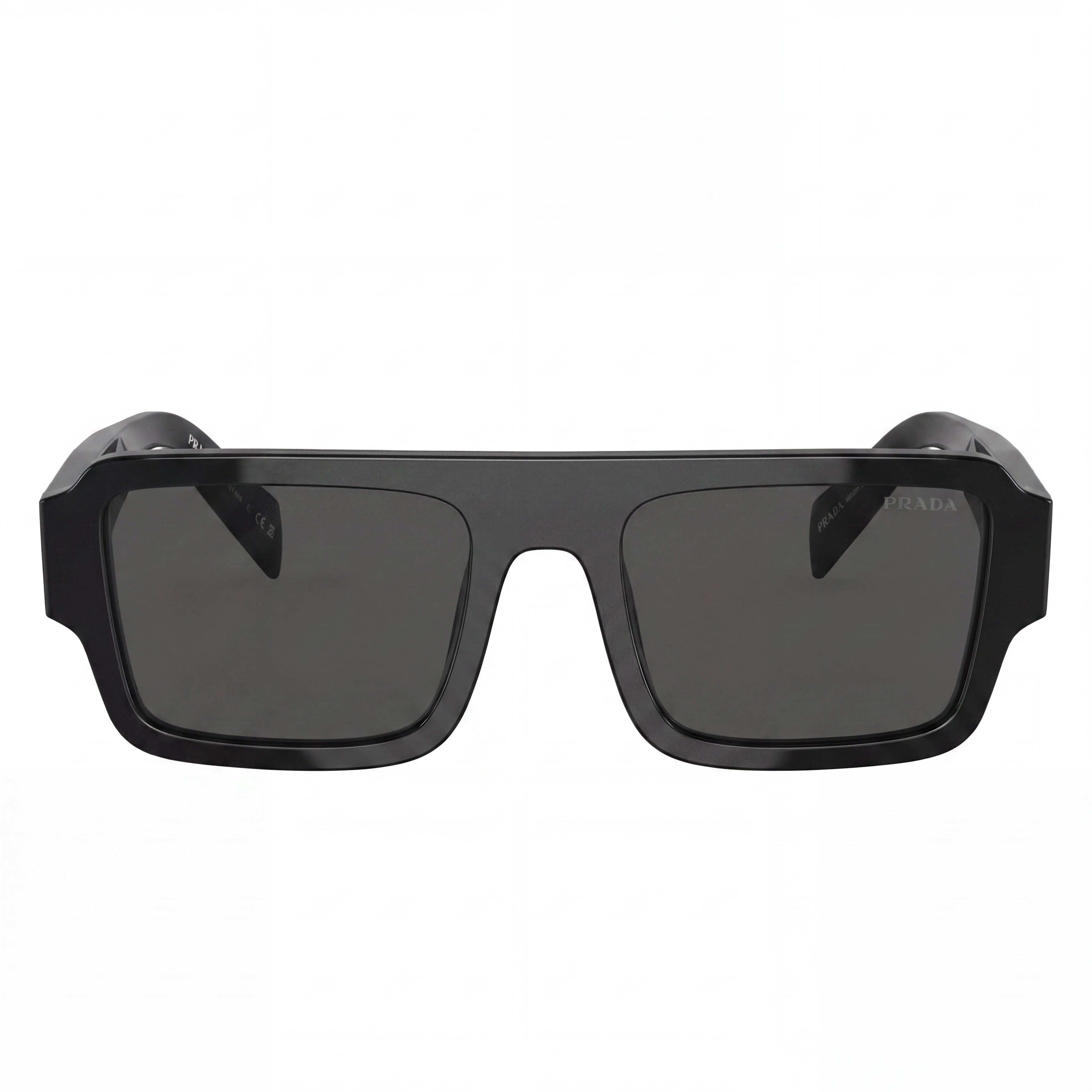 Gafas de sol Prada PR A05SF de plástico con montura asiática para hombre, montura negra, lentes grises no polarizadas, 55-19-145, Photo 2
