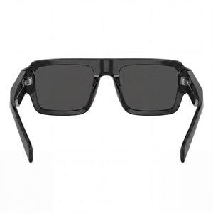 Prada PR A05SF Rectangle Sunglasses for Men — interior view, Gray lens detail