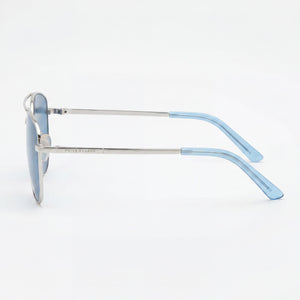 Privé Revaux Modern Aviator Sunglasses Unisex — side view, Non-Polarized Palladium lens