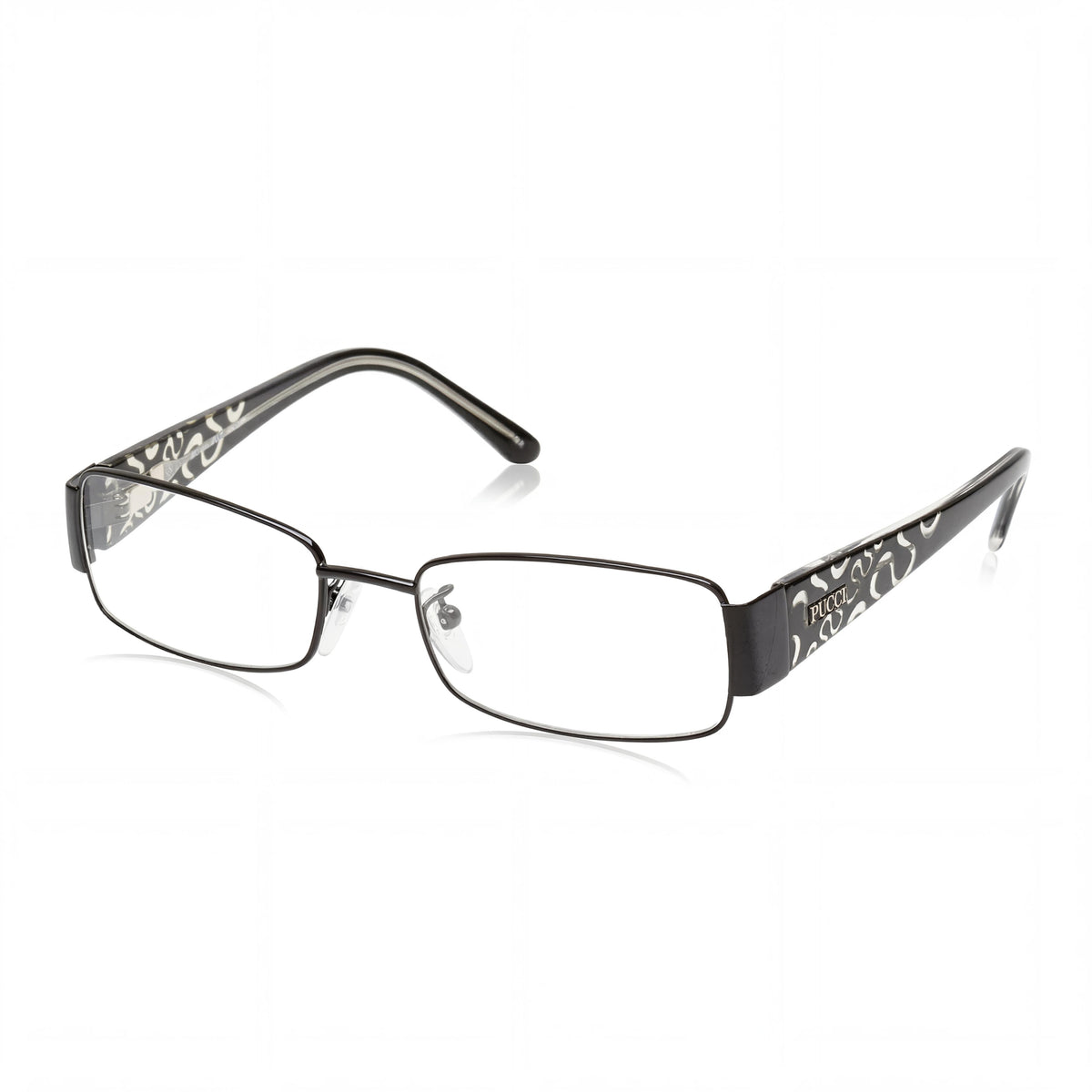 Pucci Ebony Rectangle Eyeglasses for Women, Clear Demo Lenses, Photo 1
