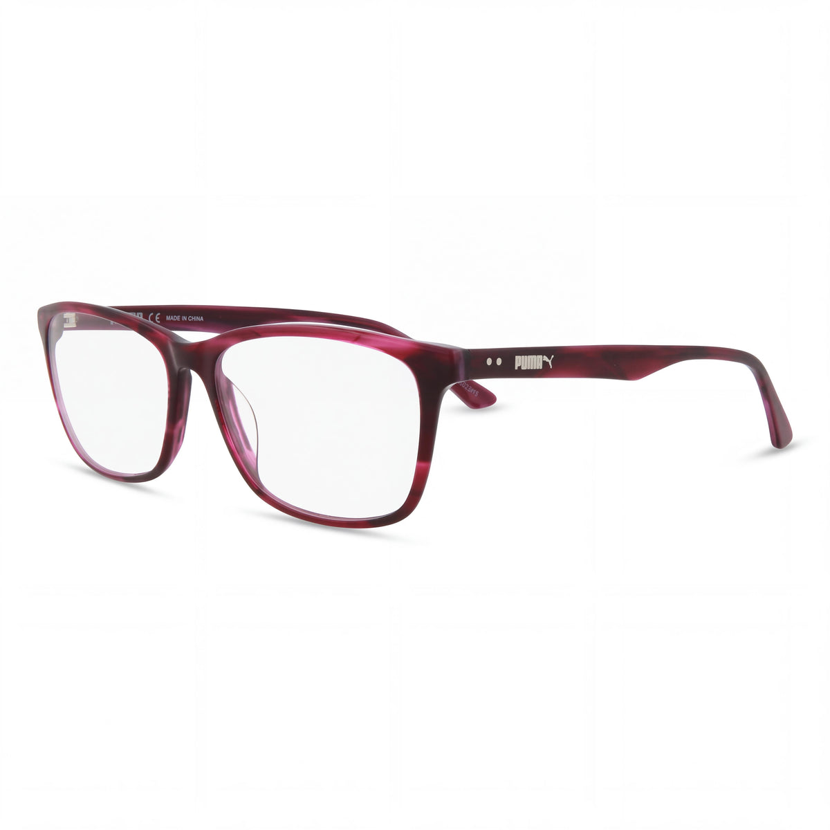 Puma Havana Transparent Rectangle Eyeglasses Unisex, 56mm, Photo 1