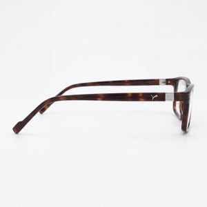 Puma PE0071O Rectangle Eyeglasses Women — side view, Havana Plastic temples
