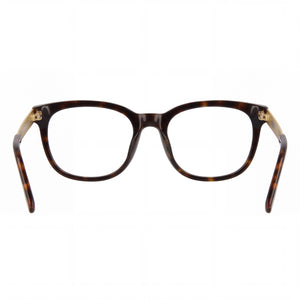 Puma PE0140O Rectangle Eyeglasses Unisex — side view, Havana Plastic temples