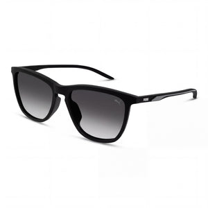 PUMA Pe0176sa Black Square Sunglasses for Men, Black lens