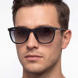PUMA Pe0176sa Square Sunglasses Men — side view, Non-Polarized Black lens