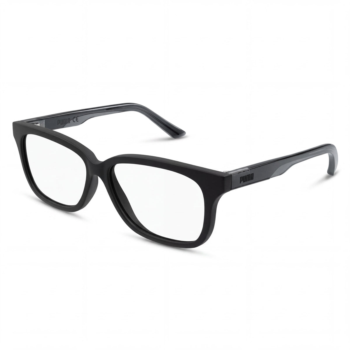 Puma Pj0070oa Black, Grey, Transparent Rectangle Eyeglasses for Men, Photo 1