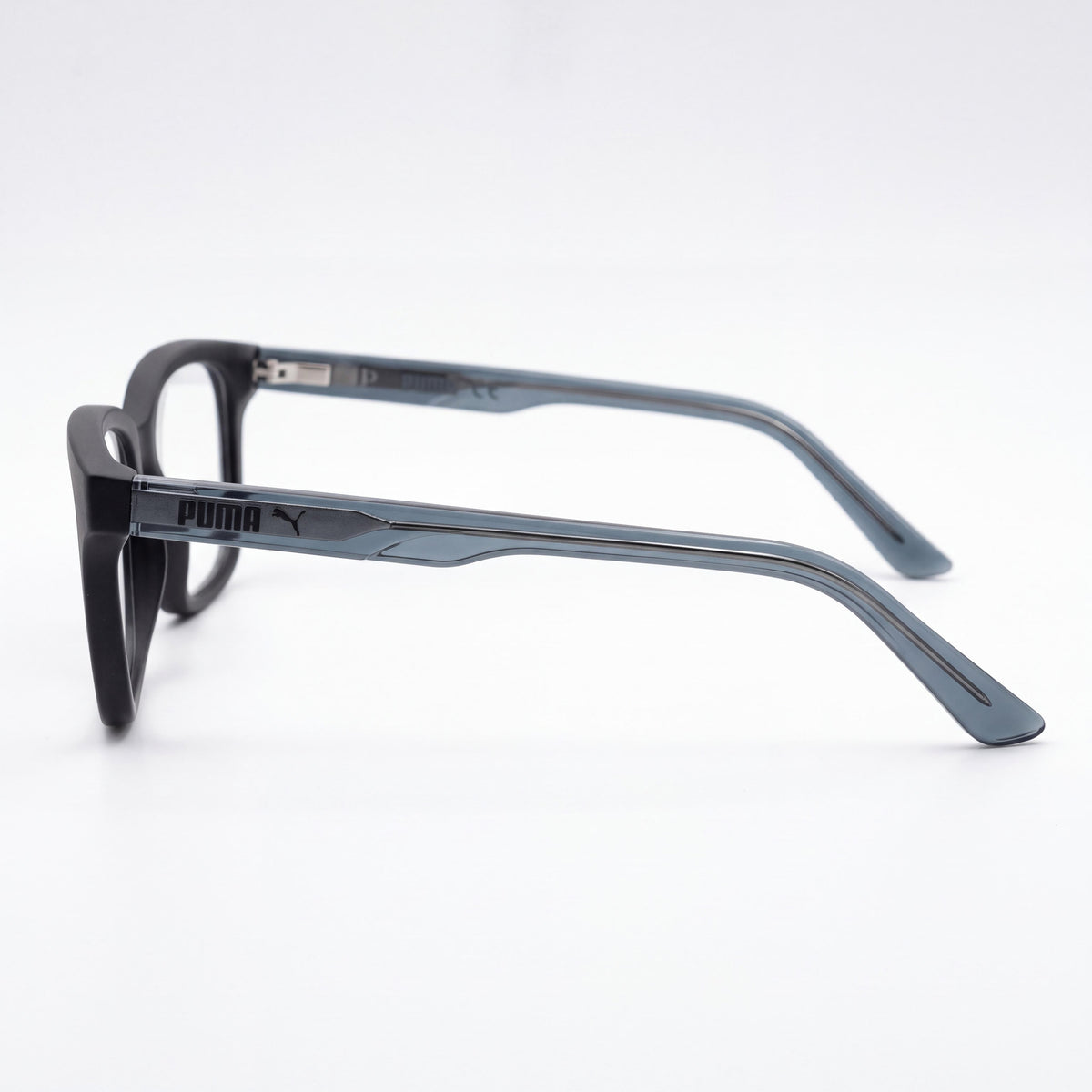 Puma Pj0070oa Black, Grey, Transparent Rectangle Eyeglasses for Men, Photo 3