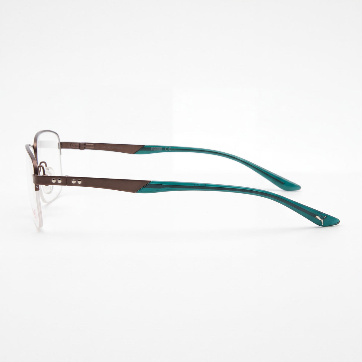 Puma Pu0094o-006 Brown Rectangle Eyeglasses for Men, 57mm, Photo 2