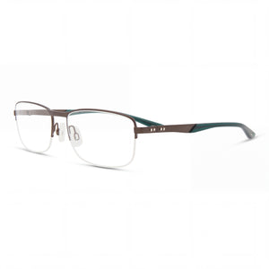 Puma Pu0094o-006 Brown Rectangle Eyeglasses for Men, Metal frame
