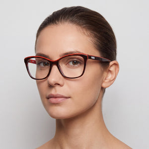 Puma PU0240O-30007478-003-20360-NS Cat Eye Eyeglasses Women — side view, Black Plastic temples