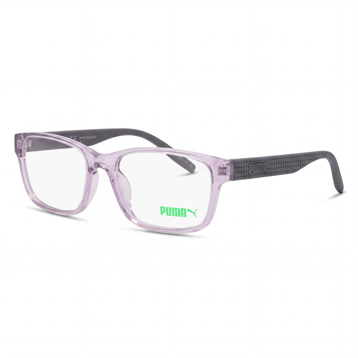Puma Pu0278o Grey / Transparent Rectangle Eyeglasses Unisex, 57mm, Photo 1