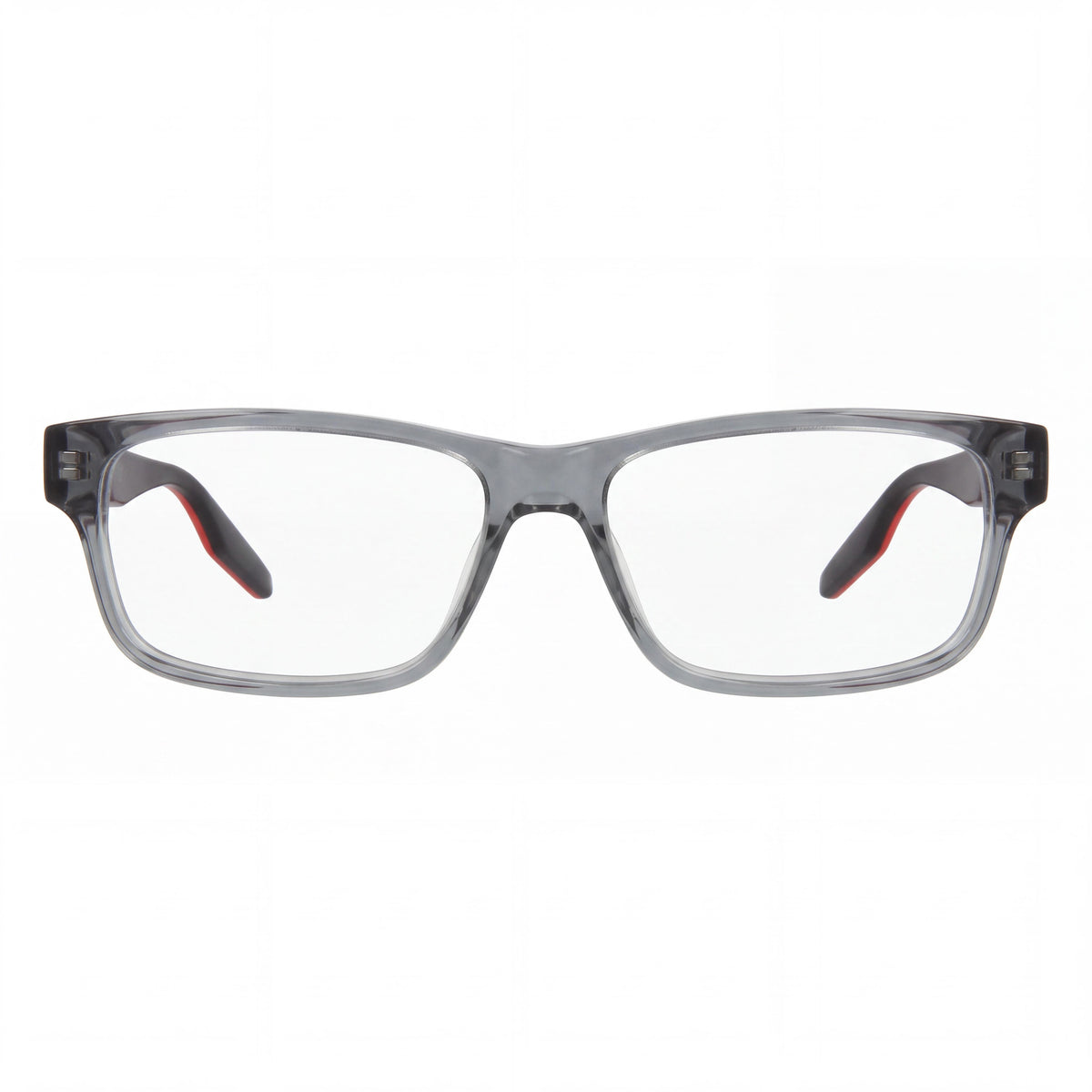 Gafas unisex PUMA Pu0306o con estilo moderno, montura de plástico gris y lentes de demostración 56-14-145, Photo 2