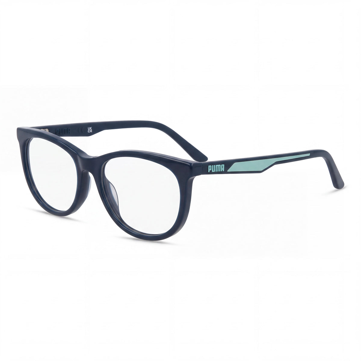 PUMA U0390O-30013297-002 Monturas cuadradas/rectangulares para mujer de plástico transparente azul, no ópticas, 56 mm, Photo 1