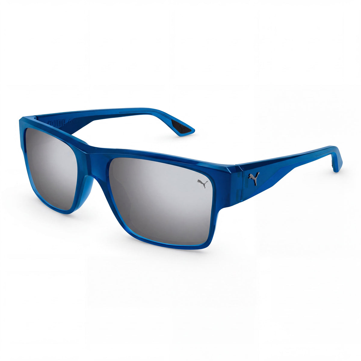 Puma Pu0403s-004 Blue Rectangle Sunglasses for Men, 57mm, Photo 1