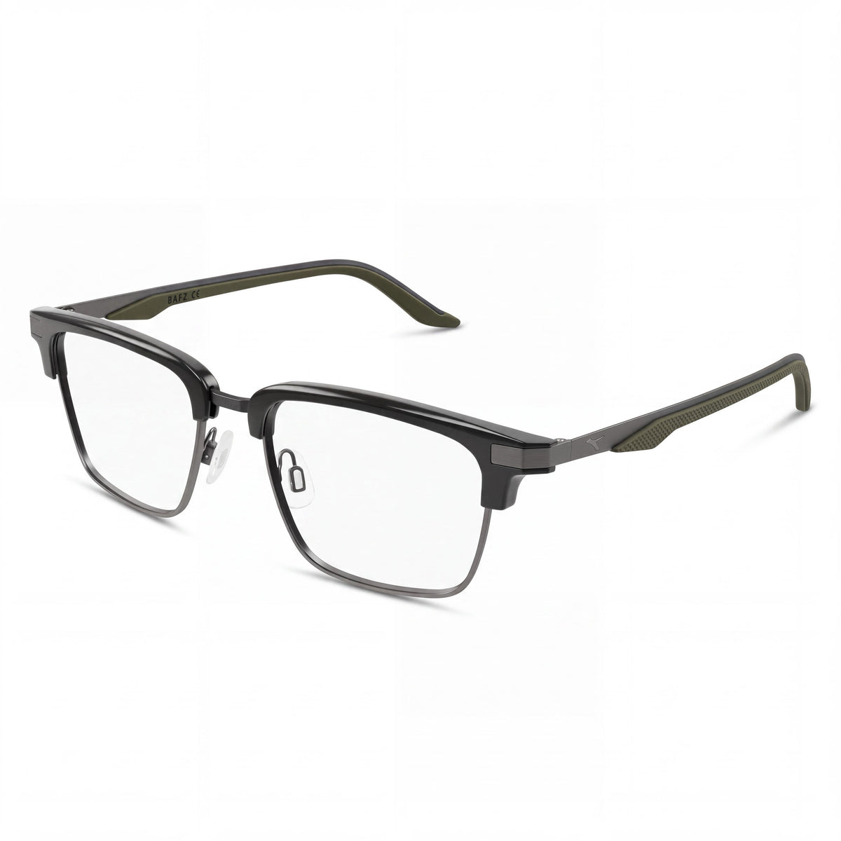 Gafas graduadas unisex PUMA Pu0411o clásicas de acero inoxidable, color verde, transparente y gris plomo, 52-18-145, Photo 1