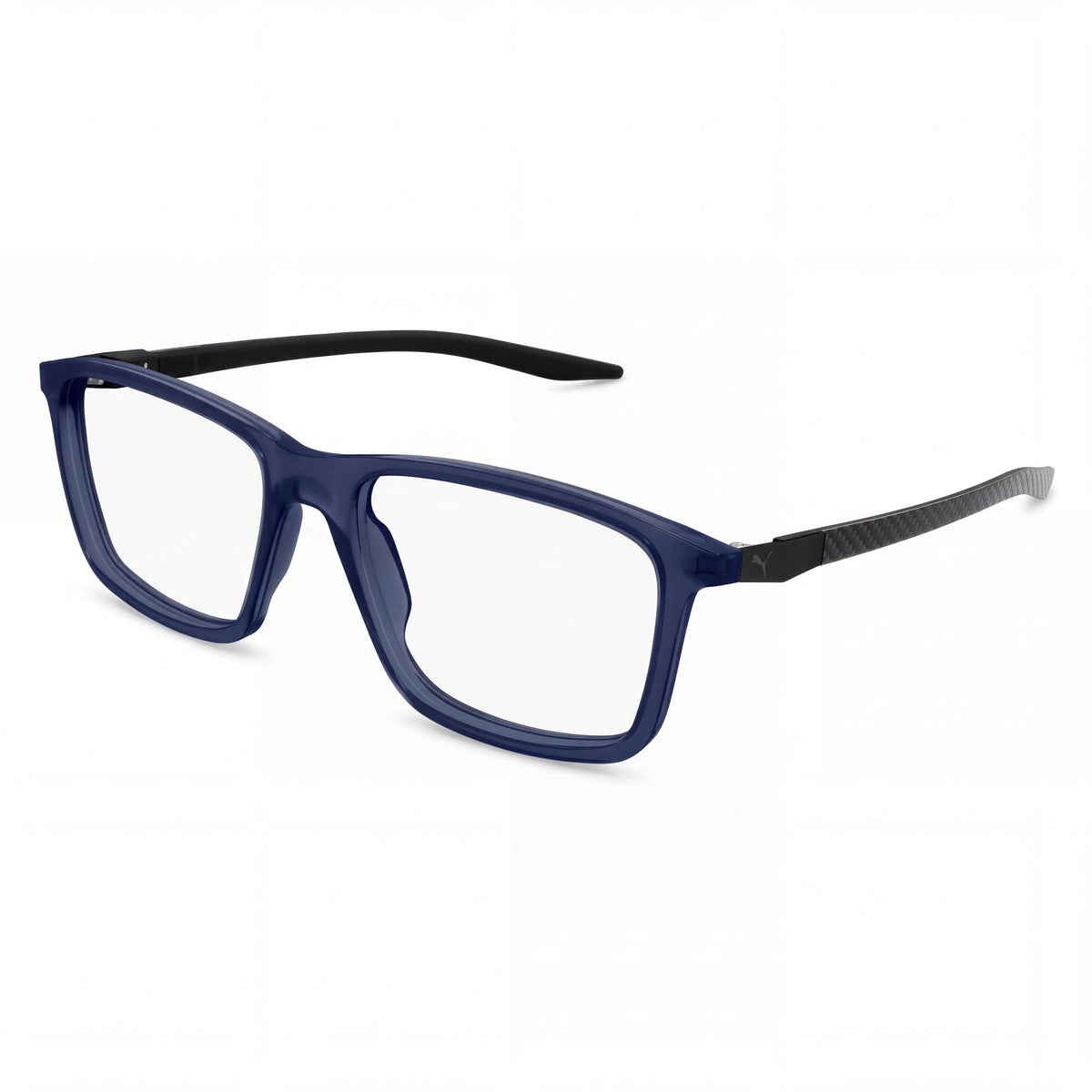 Puma Pu0419o Black, Transparent Rectangle Eyeglasses for Men, Charcoal, Photo 1