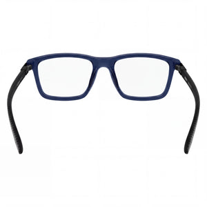 Puma Pu0419o Rectangle Eyeglasses Unisex — side view, Blue CHARCOAL temples