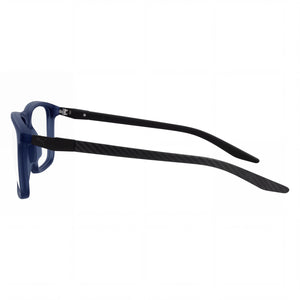 Puma Pu0419o Rectangle Eyeglasses Men — side view, Blue Charcoal temples