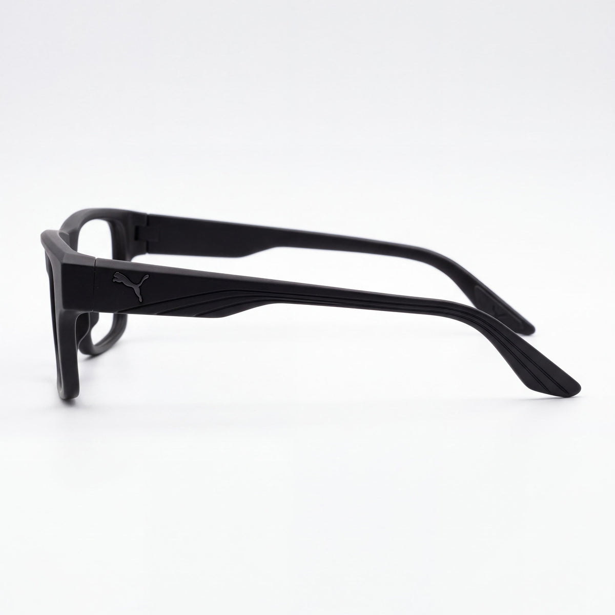 Gafas graduadas unisex PUMA Pu0446o Classic Injection, color negro transparente, lentes de 57 mm, puente de 15 mm, varillas de 145 mm, Photo 3