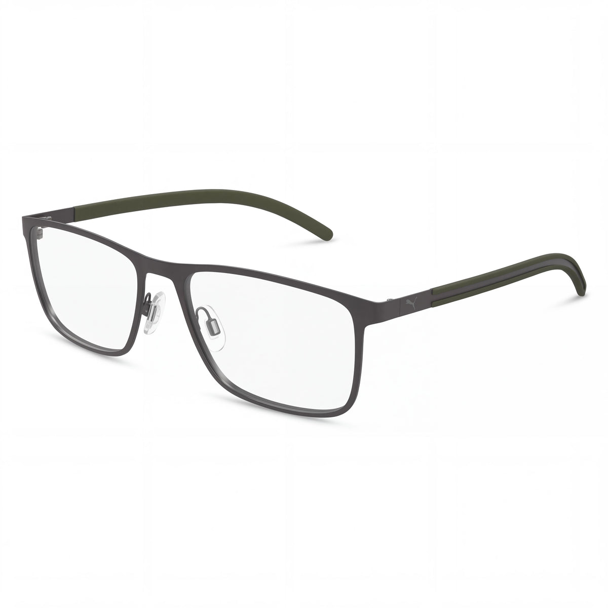 PUMA Pu0512o-005 Unisex Silver Rectangle Eyeglasses, 58mm, Photo 1
