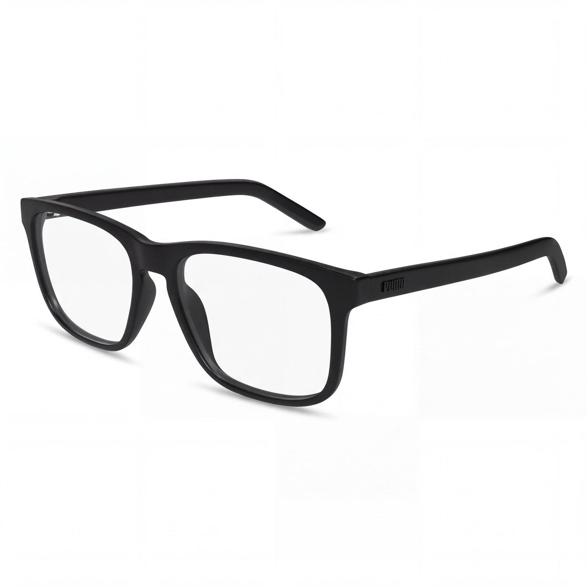 Puma Pu0517o-001 Black Transparent Rectangle Eyeglasses Unisex, Photo 1