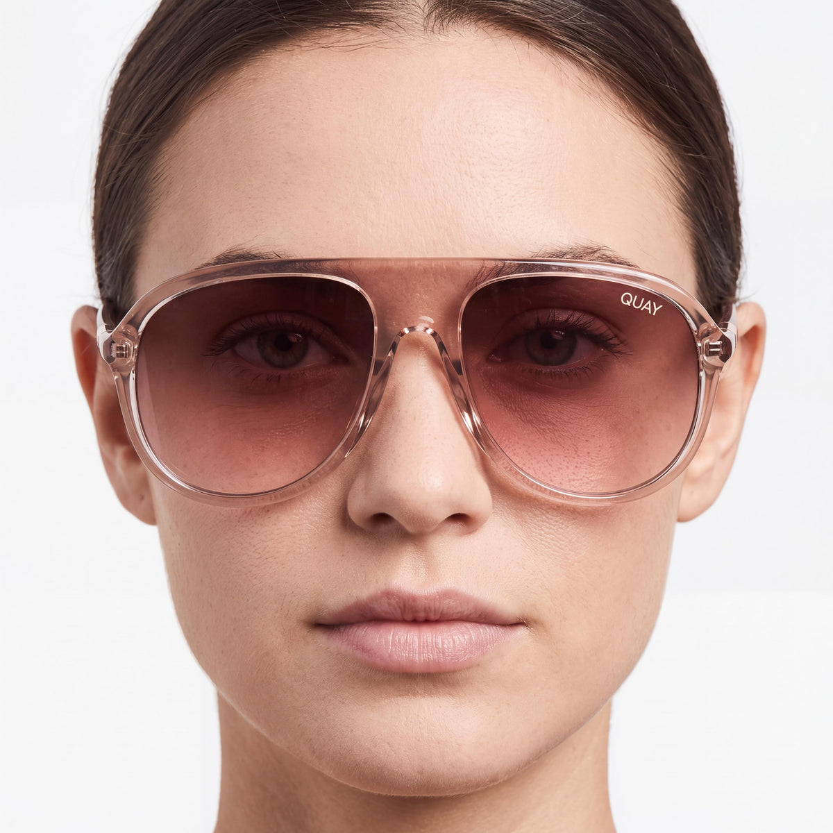 QUAY AUSTRALIA Beige Aviator Sunglasses for Women, 57mm, Photo 3