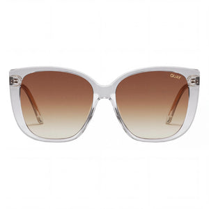 QUAY AUSTRALIA Modern Rectangle Sunglasses for Women — front view, Injection frame