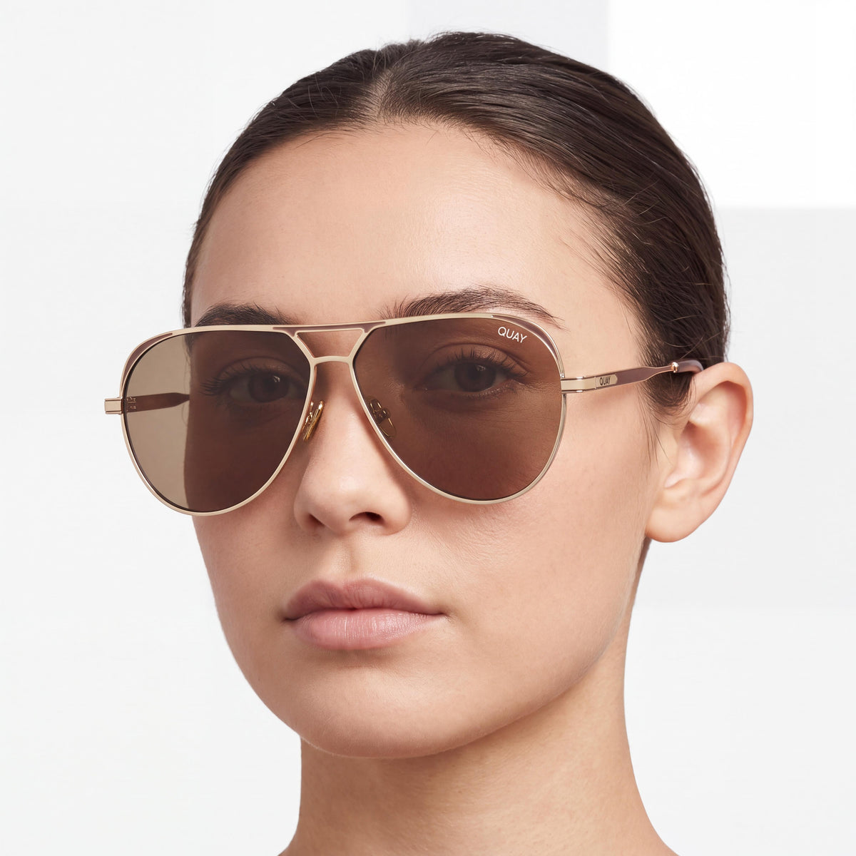QUAY AUSTRALIA Open Tab Gold Sunglasses for Women, 62mm, Photo 4