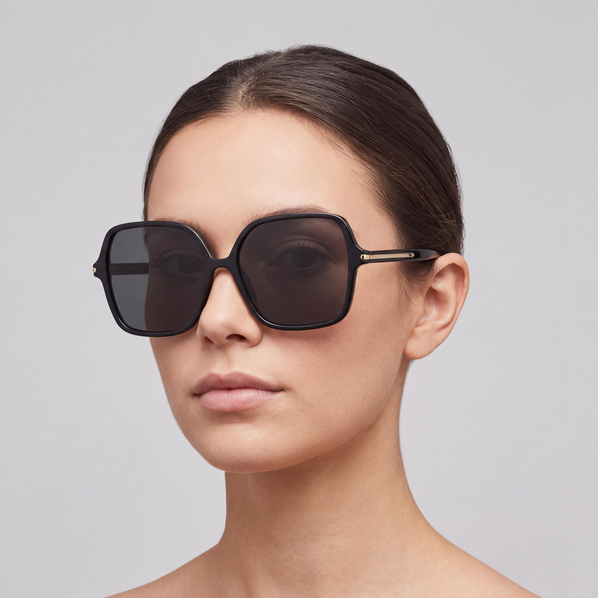 QUAY AUSTRALIA Press Tour Black Square Sunglasses for Women, 60mm, Photo 4