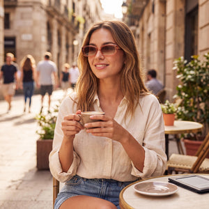 QUAY AUSTRALIA VIBE CHECK Brown Sunglasses Women — lifestyle wear, sunny weather accessory