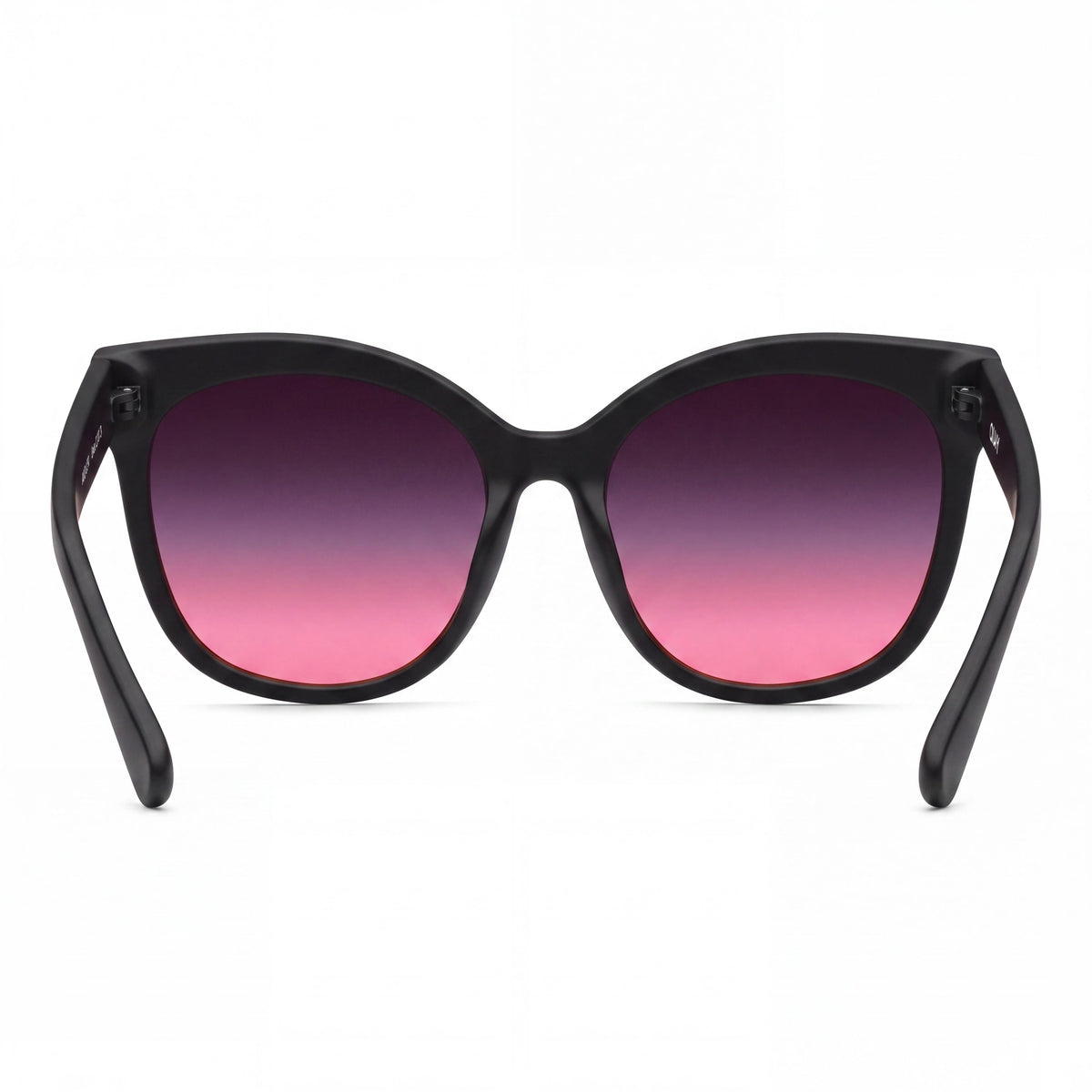 Quay Cat Eye Matte Black Pink Fade Sunglasses for Women, 59mm, Photo 3