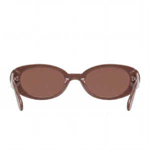 Quay Felt Cute Round Sunglasses for Women — interior view, Non-Polarized lens detail