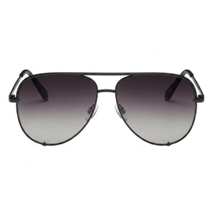 Quay High Key Extra Large Aviator Sunglasses for Women — front view, Metal frame