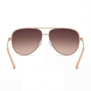 Quay High Key Extra Large Aviator Sunglasses for Women — interior view, Non-Polarized lens detail
