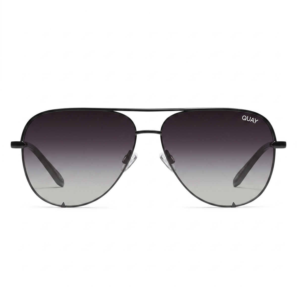 Quay High Key Large Black Fade Aviator Sunglasses for Women, Photo 2