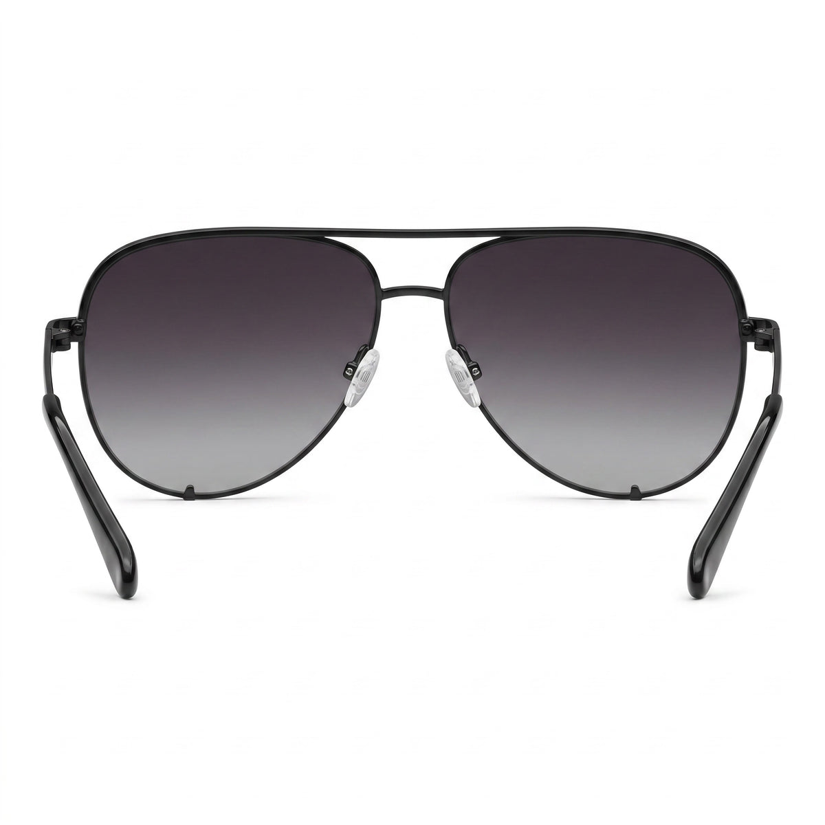Quay High Key Large Black Fade Aviator Sunglasses for Women, Photo 3