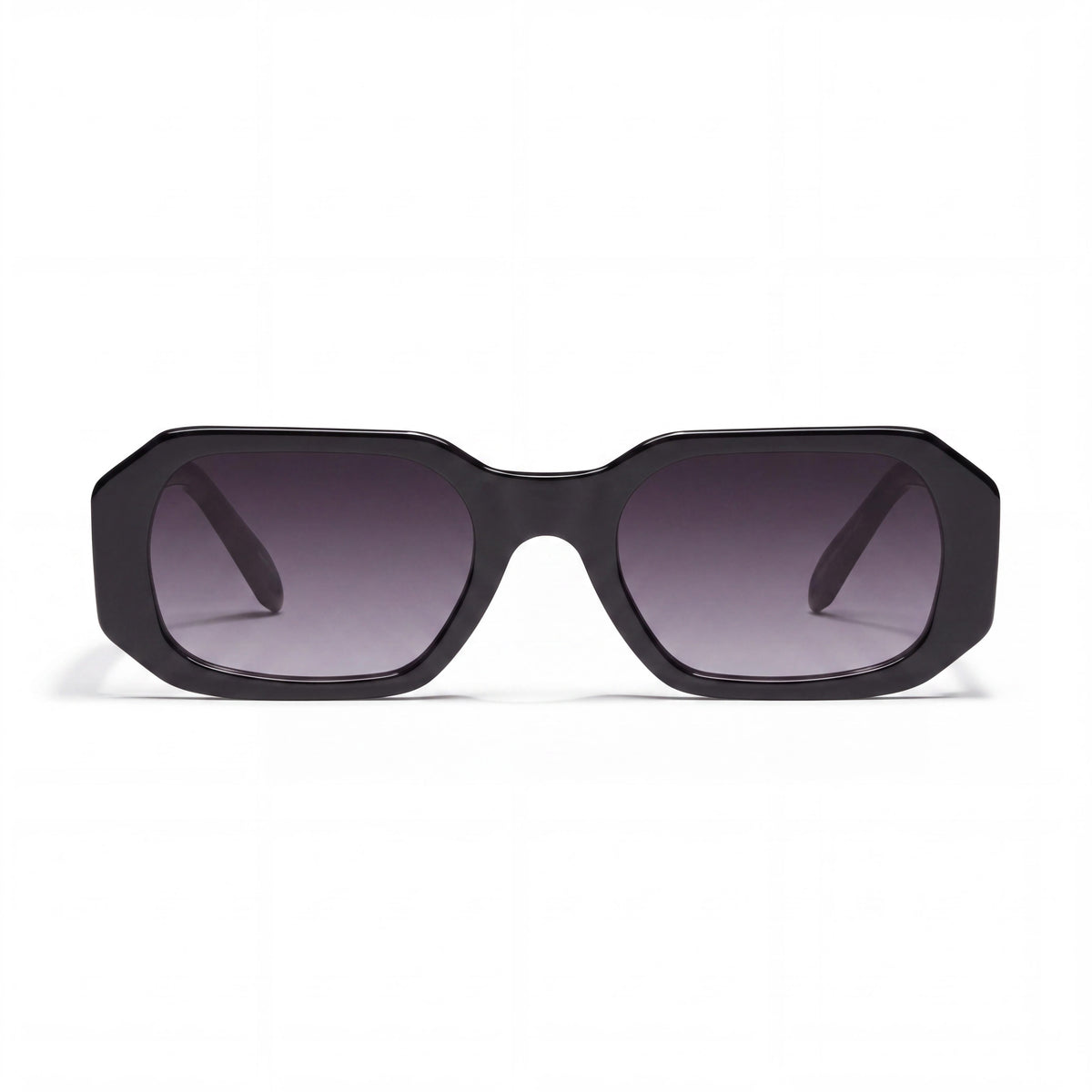 Gafas de sol geométricas para mujer Quay Hyped Up en color humo negro, Photo 2