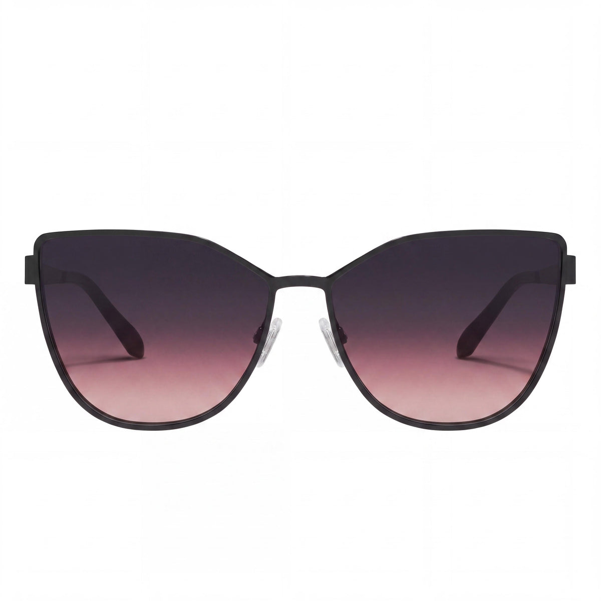 QUAY In Pursuit Black Pink Cat Eye Sunglasses for Women, 64mm, Photo 2
