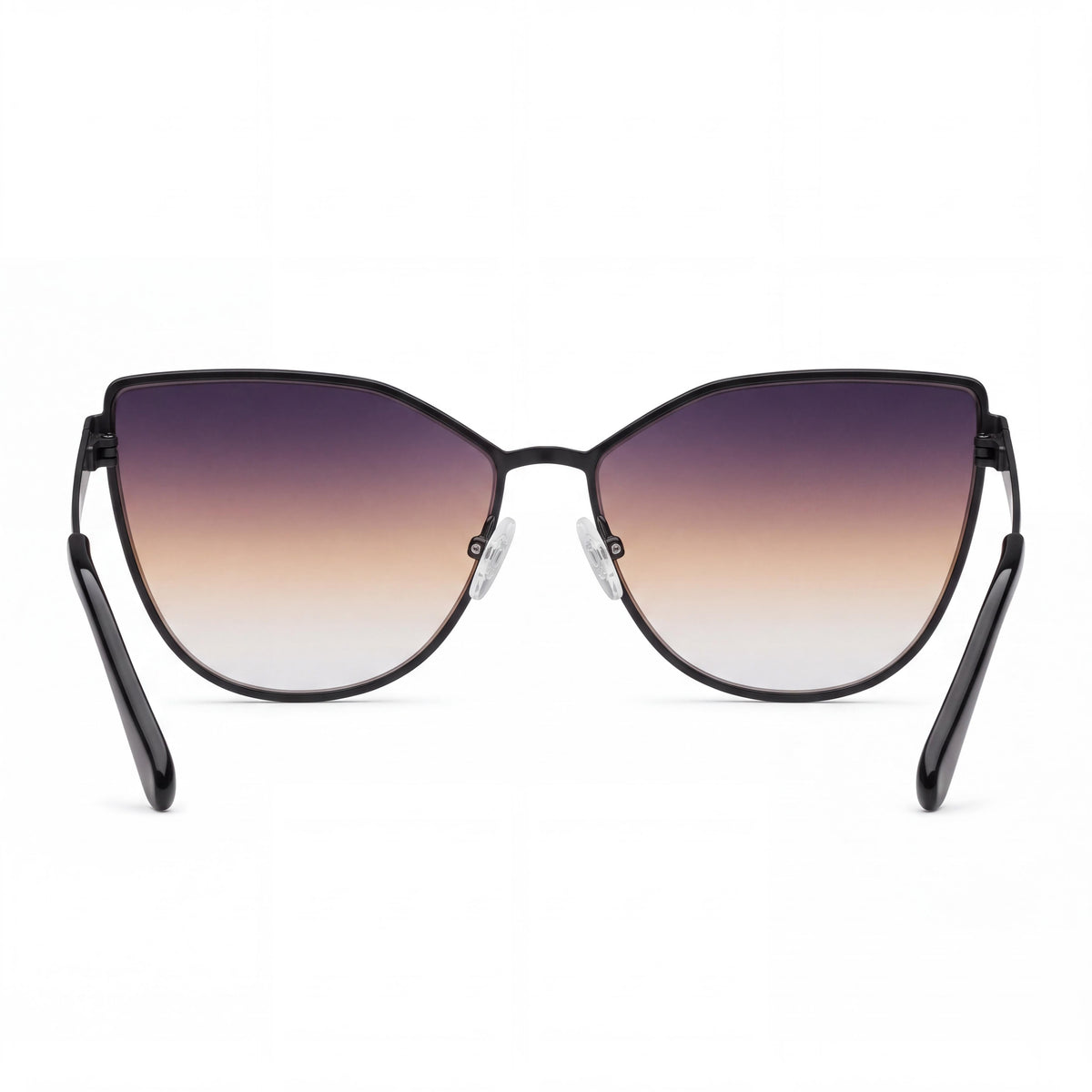 Gafas de sol para mujer QUAY AUSTRALIA In Pursuit, diseño Cat Eye de metal en color negro, 64-16-146 mm con protección UV, Photo 2